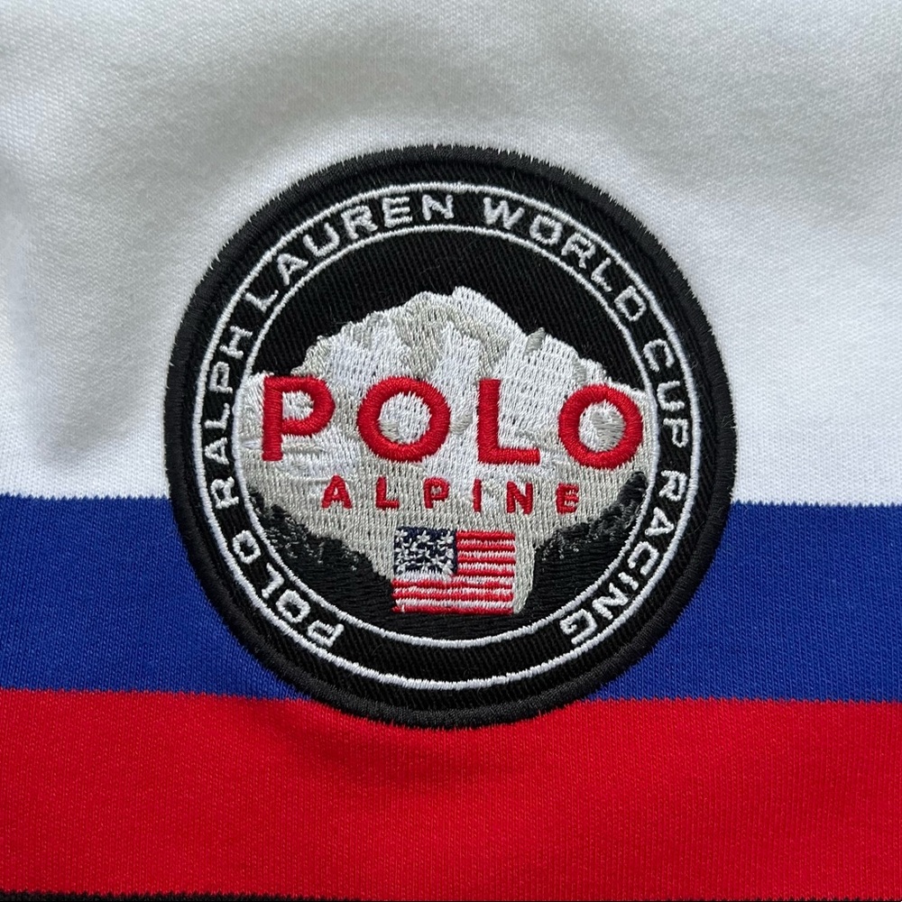 POLO RALPH LAUREN World Cup Racing Alpine Logo Striped Multicolor Hoodie - Picture 5 of 12